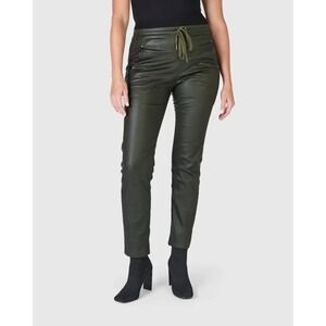 NEW $288 Alembika Iconic Stretch Jeans Forest Green US 14-16 Alembika Size 5